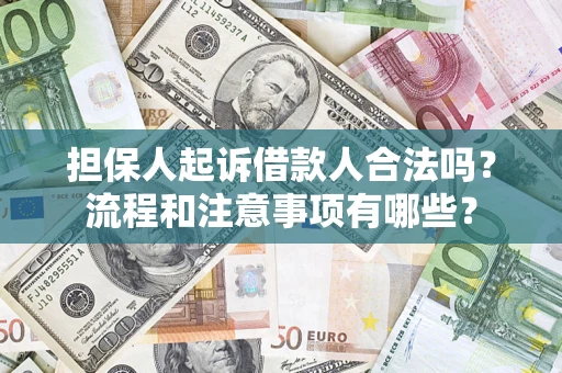 武汉担保人起诉借款人合法吗？流程和注意事项有哪些？