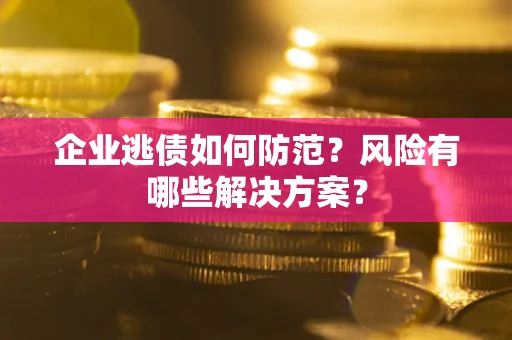 武汉企业逃债如何防范？风险有哪些解决方案？