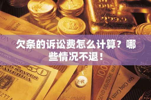 武汉欠条的诉讼费怎么计算？哪些情况不退！