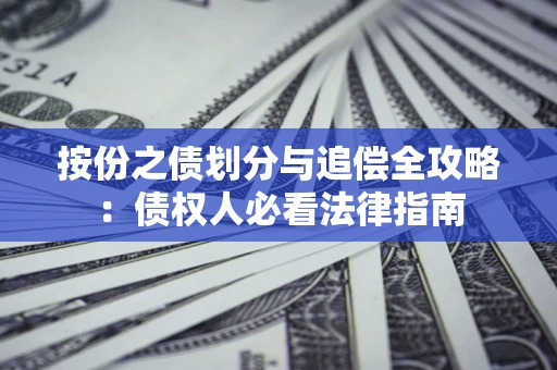 武汉按份之债划分与追偿全攻略：债权人必看法律指南