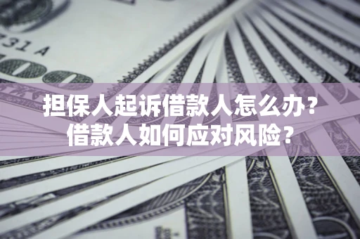 武汉担保人起诉借款人怎么办？借款人如何应对风险？