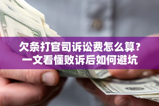 武汉欠条打官司诉讼费怎么算？一文看懂败诉后如何避坑