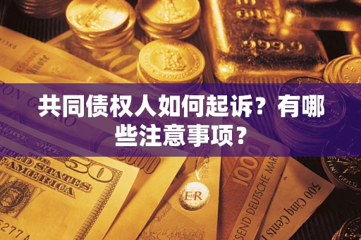 武汉共同债权人如何起诉？有哪些注意事项？
